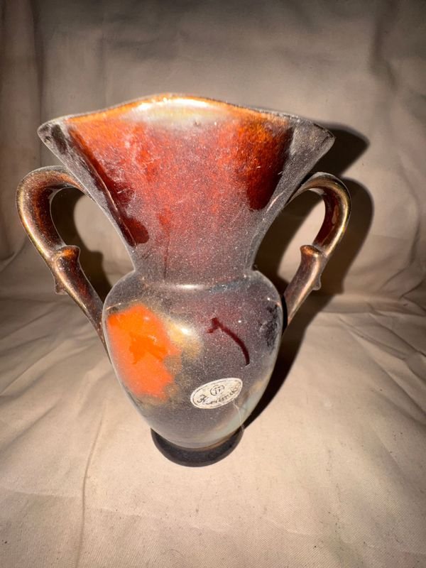Ánfora Vintage Cerámica Alemana Esmaltada Mid-Century "Keramik"