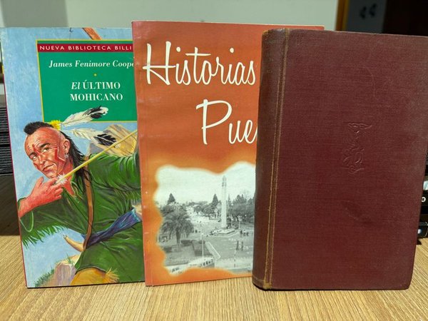 Lote de 3 Libros: "El Último Mohicano", "Historias Populares" y otro de tapa dura