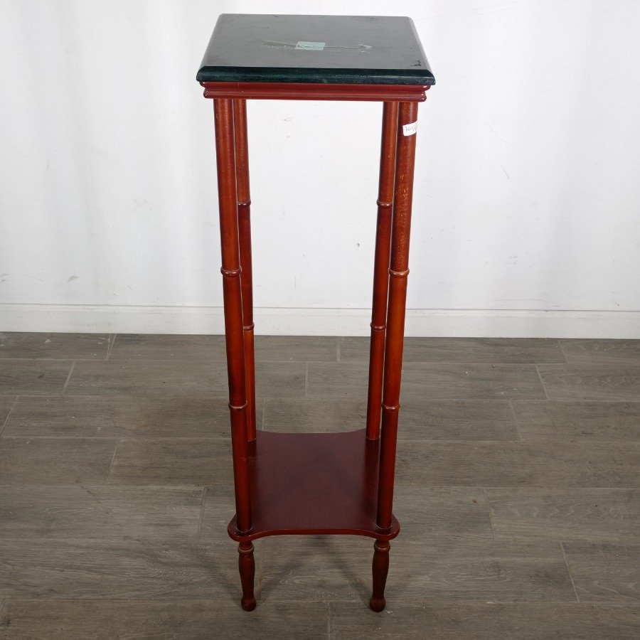 Pedestal en madera con tapa de mármol - imagen 2