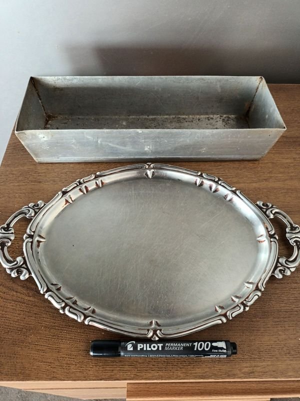 Colección de bandejas metálicas antiguas - imagen 2