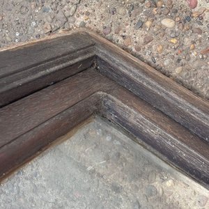 Ventana Antigua de Madera con Vidrios Repartidos - imagen 5