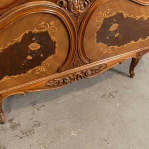 Cama Francesa Dos Plazas con Marqueterie Floral y Tallas - imagen 2