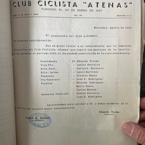 Carpeta Federación Ciclista Uruguaya: Actas, Sellos, Reglamentos y Notas de Clubes (1948+) - imagen 27