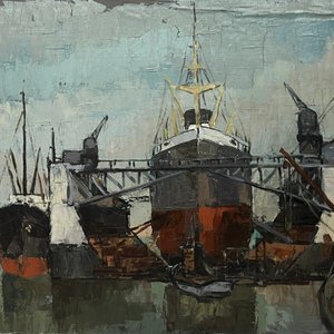 Lote anterior: Óleo "Puerto Montevideo" de Juan Fernando Vieytes - 64 x 89 cm