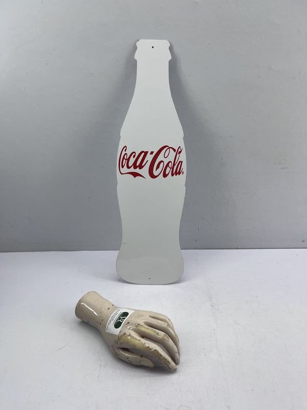 Litografía Publicitaria Coca-Cola Forma Botella 45x13.5cm - imagen 1