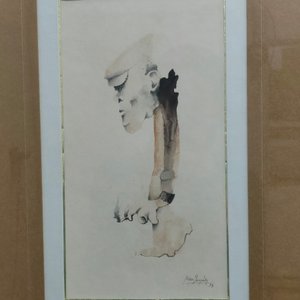 Obra de Técnica Mixta de Pilar González Firmada y Datada - imagen 3
