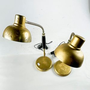 Par de lamparas de sobremesa en metal y madera flexibles de 60 cm - imagen 2