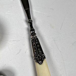 Juego de Manicura Francés de Marfil y Plata, 7 Piezas - imagen 6