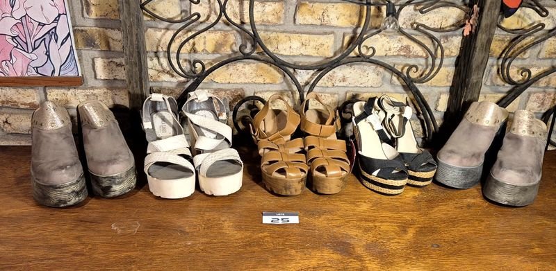 Lote de 5 Pares de Calzado Femenino: Sandalias y Zuecos de Plataforma