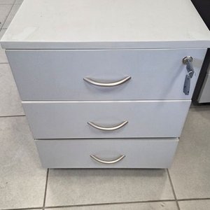 Cajonera Blanca de 3 Gavetas con Cerradura - imagen 1