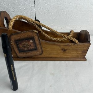 Porta Vino de Madera con Asas de Yute - imagen 2
