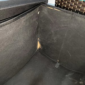 Baúl Plegable Capitaneado Negro de Tela - imagen 6