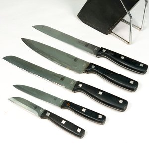 Set de 5 Cuchillas con Soporte Negro - imagen 3