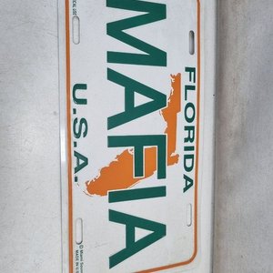 L 369 - Varias Unidades - Lote de articulos decorativos con chapas alusivas a Volkswagen Beetle y chapa matricula de Florida 'Mafia U.S.A.' - imagen 5