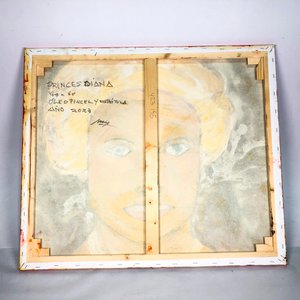 Cuadro al óleo de la Princesa Diana, 70 x 60 cm - imagen 4