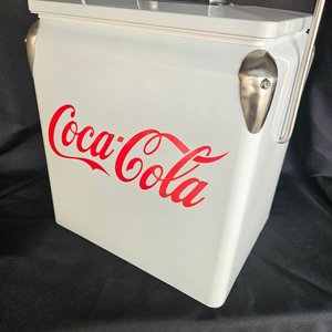 Conservadora Coca-Cola Metálica Blanca con Abrebotellas - imagen 3