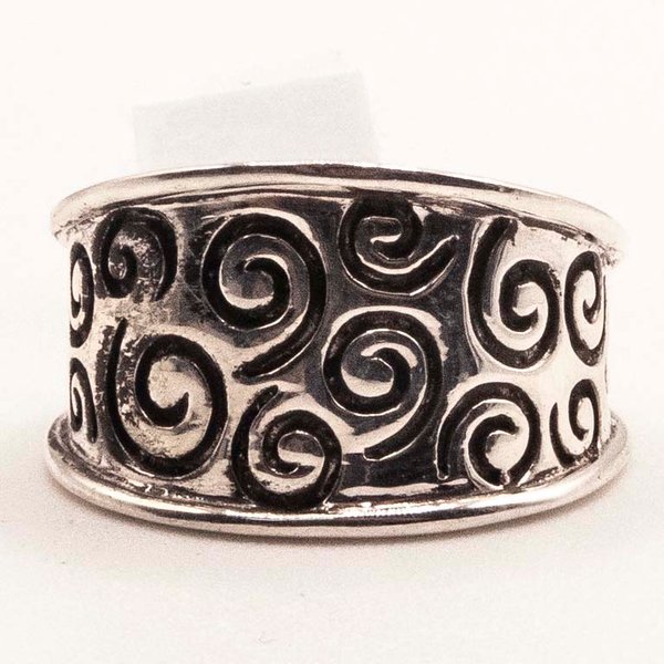 Anillo de Plata con Diseño de Volutas - imagen 1