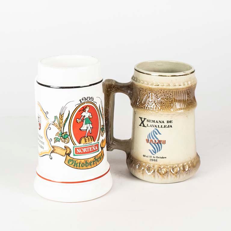 Jarras de cerveza cerámica Norteña Oktoberfest y Salus X Semana - imagen 2