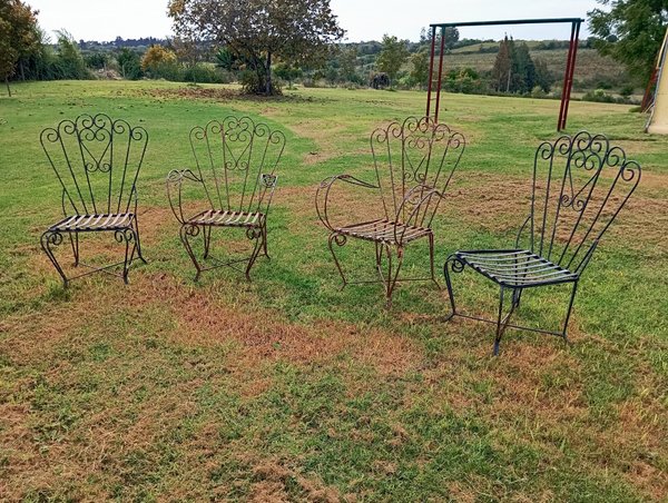 Sillas de hierro antiguas para decoración - imagen 2