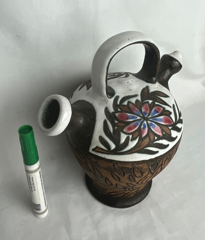 Botijo de cerámica con diseño floral - imagen 5
