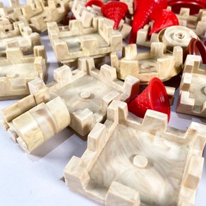 Set de Juego Tipo "Lego" Variado con Piezas Rojas y Beige - imagen 5