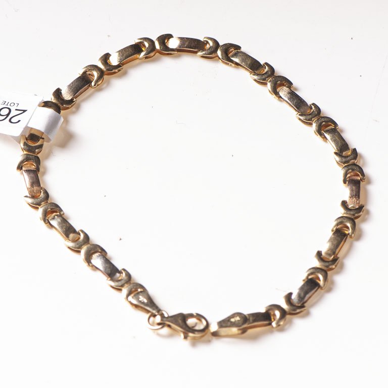 Lote siguiente: Pulsera de Oro en Cadena con Enlaces de Oro