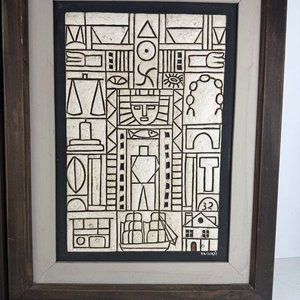 Par de Cuadros Firmados "Tacuabe" - Estilo Étnico/Geográfico - imagen 4