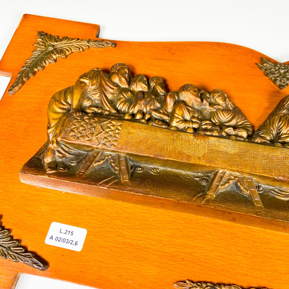 Placa de bronce en relieve, la última cena de Marco Madera - imagen 3
