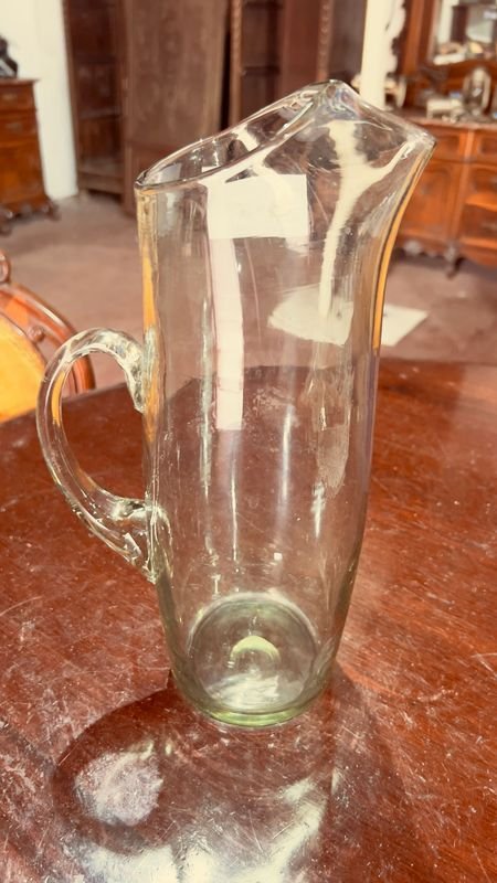 JARRA VIDRIO SOPLADO CON ASA - Vaso de vidrio claro con asa - imagen 3