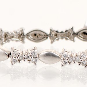 Pulsera de Platino con Brillantes 2.2Ct - 17cm - imagen 2