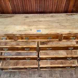Cómoda Antigua de Madera con 9 Cajones - imagen 4