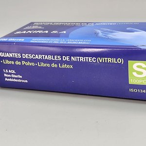 Caja de 50 Pares de Guantes Descartables Nitrilo (Vitril) Talle S SAKIRA S.A. - imagen 3