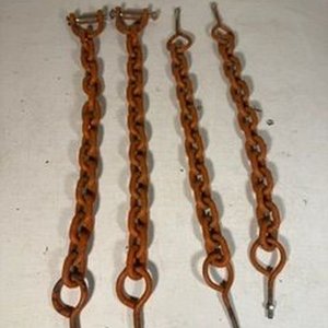 Juego de 4 Cadenas Pesadas de Hierro Fundido con Ganchos - imagen 2