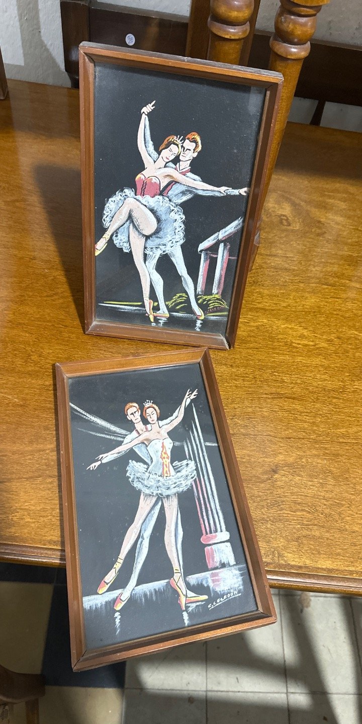Par de Cuadros de Ballet con Marco