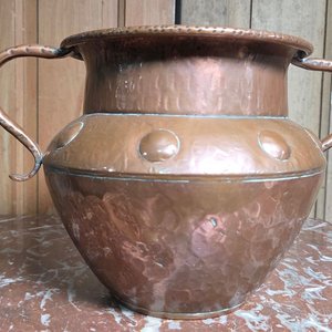 Lote siguiente: Caldero de Cobre Martillado con Asas - 18 cm