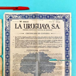 Documentos y Pólizas de Seguro de "La Uruguaya" - Año 1938 - imagen 3