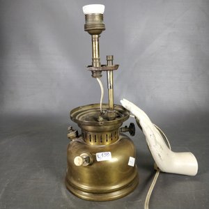 Lámpara de Bronce con Base de Farol a Combustible "Primus" - imagen 3