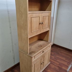 Mueble Modular de Madera Clara con Estantes, Puertas y Cajón - imagen 3