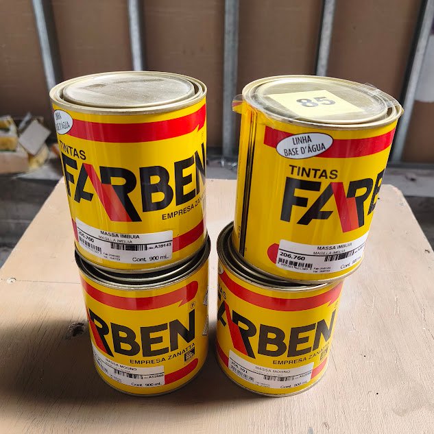 Lote de 4 Latas de Masilla Coloreada Farben Imbuia 900ml