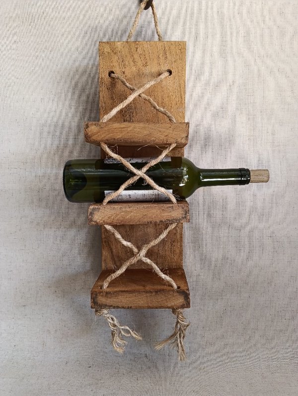 Porta botellas artesanal de 45 cm de altura - imagen 5