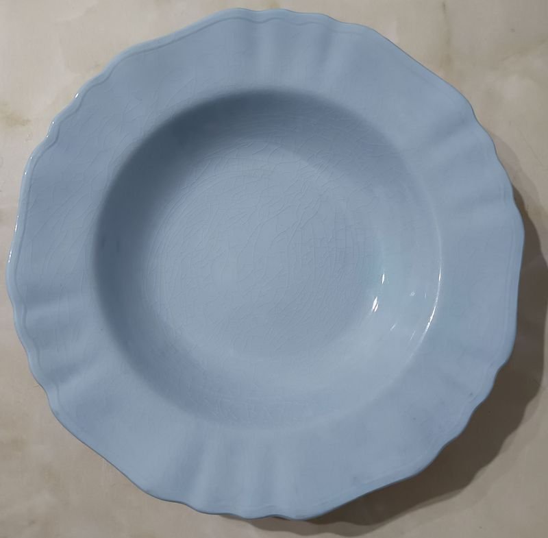 Platos de porcelana INGLESA J&G Meakin craquelé (línea Celeste) - imagen 2