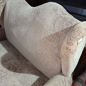Sillón Antiguo de Dos Cuerpos Tapizado en Gobelino - imagen 3