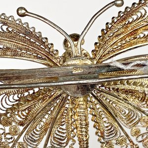 Prendedor Mariposa Filigrana Plata Vermeil - imagen 6