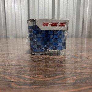Juego de 4 Vasos de Vidrio con Diseño Cuadrado Azul - imagen 2