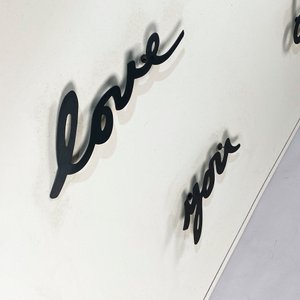 Cuadro Decorativo "Do What You Love, Love What You Do" Texto Elevado 100x100 cm - imagen 2