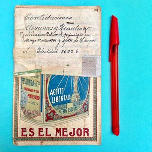 Antigua Libreta de Apuntes Publicidad Aceite Libertad 1937+ - imagen 2