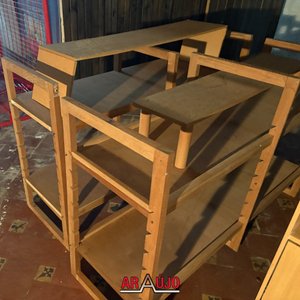 Estantería y Mueble de Escritorio de Madera para Restaurar - imagen 5