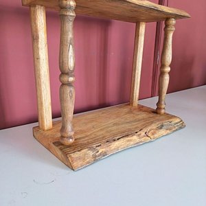 Estante Artesanal de Madera Rústica Nuevo - imagen 5