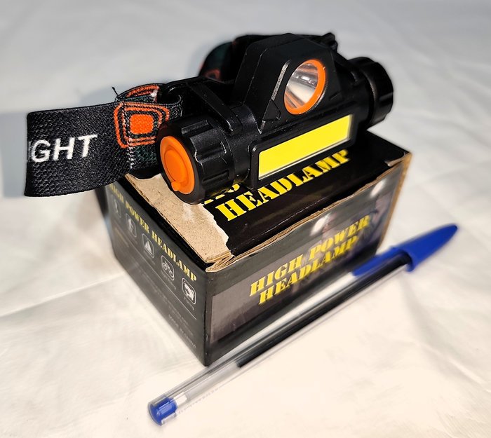 Linterna Minero LED Recargable con Doble Posición, Nueva en Caja