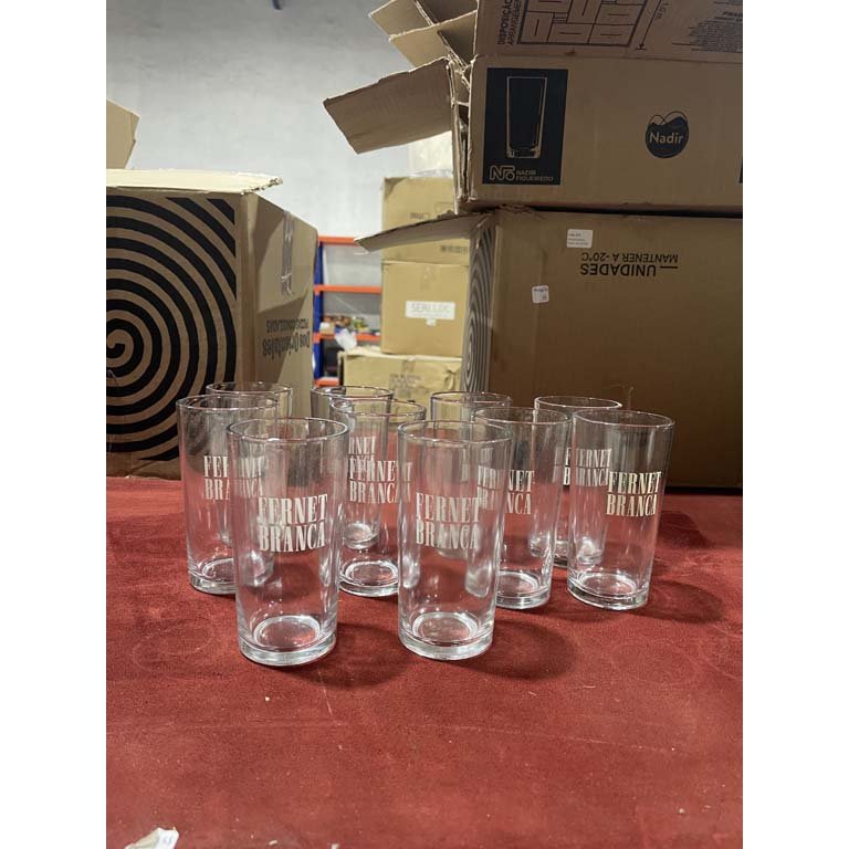 Lote de 10 Vasos Fernet Branca
